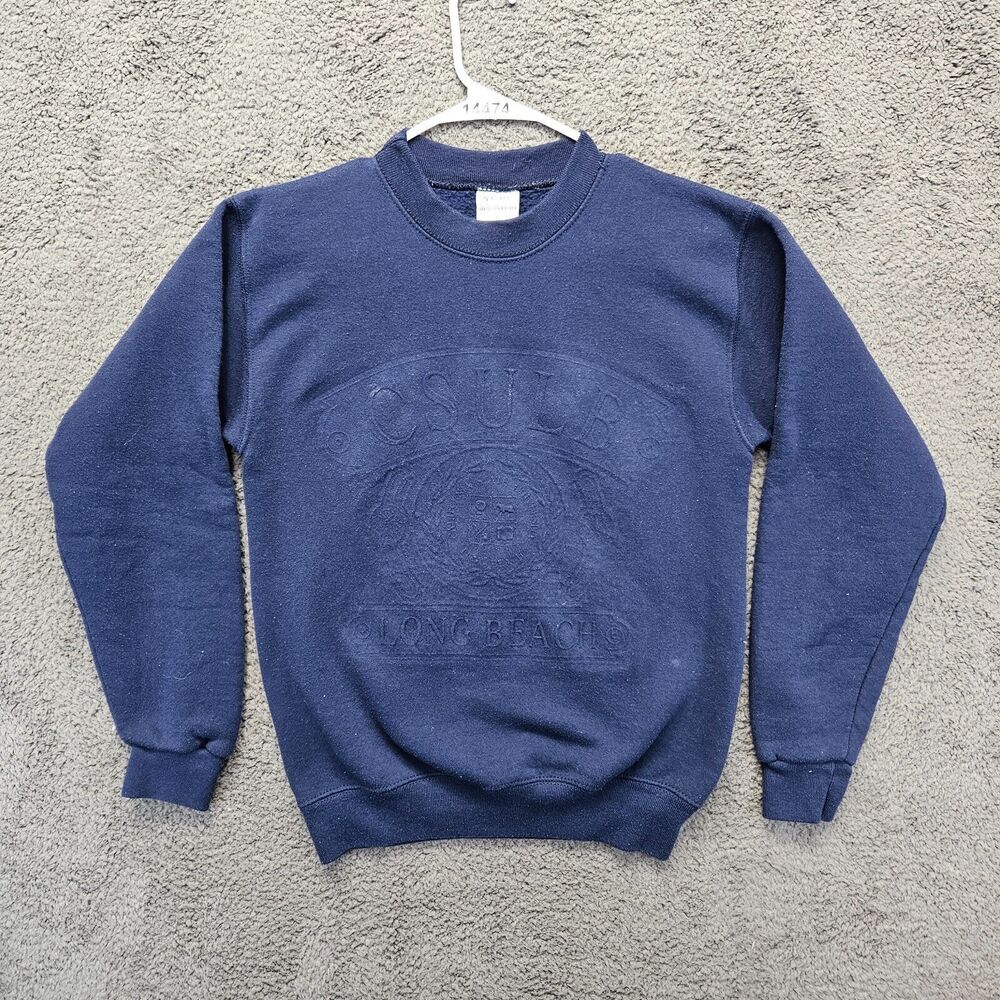 Santee‎ Sweatshirt Mens Size Medium Blue Fleece Crewneck Pullover